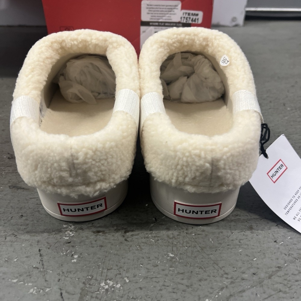 Hunter Women's Play Insulated Clogs White Willow Slip-On Waterproof Shoes Size 9 - Picture 6 of 14
